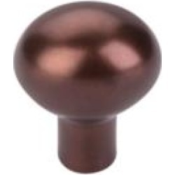 Top Knobs M1528 Aspen 1 1/4" Cast Bronze Oval Shaped Cabinet Knob in Mahogany Bronze