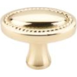 Top Knobs M346 Somerset II 1 1/4" Brass Oval Shaped Cabinet Knob in Polished Brass