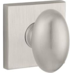 Baldwin PSELLCSR150 Reserve 2 5/8" Passage Door Knob with Contemporary Square Rosette in Satin Nickel