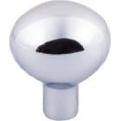Top Knobs M2069 Aspen II 1 1/2" Cast Bronze Oval Shaped Large Egg Cabinet Knob in Polished Chrome
