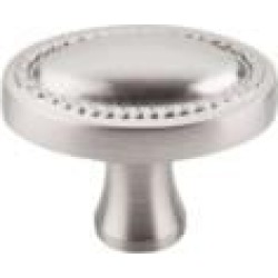 Top Knobs M347 Somerset II 1 1/4" Brass Oval Shaped Cabinet Knob in Brushed Satin Nickel