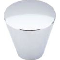 Top Knobs M372 Nouveau 1 1/8" Brass Cone Shaped Cabinet Knob in Polished Chrome