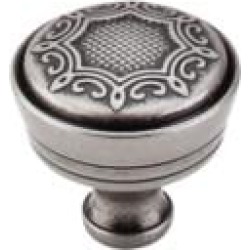 Top Knobs M953 Edwardian 1 3/8" Hollow Brass Mushroom Shaped French Cabinet Knob in Pewter Antique