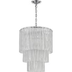 ELK Home D4295 Diplomat 14 Light 21" Incandescent Clear Glass Three Tier Chandelier in Chrome