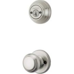 Kwikset 967CV Cove 2 5/8" Double Cylinder Interior Pack Knob Entry Set with SmartKey