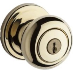 Kwikset 741H-3GC Signature Hancock 2 5/8" Traditional Single Cylinder Keyed Entry Door Knob Set in Polished Brass