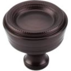 Top Knobs M949 Edwardian 1 3/8" Zinc Alloy Mushroom Shaped Bead Cabinet Knob in Oil Rubbed Bronze