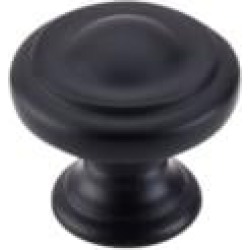 Top Knobs M1117 Nouveau III 1 1/8" Zinc Alloy Mushroom Shaped Dome Cabinet Knob in Flat Black
