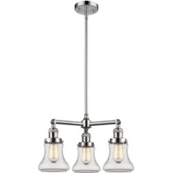 Innovations Lighting 207-G192 Bellmont 18" Three Light Single Tier Clear Glass Chandelier with LED or Incandescent Bulb Option