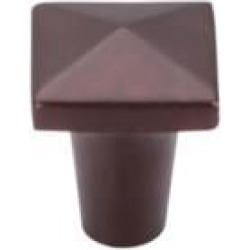 Top Knobs M1513 Aspen 7/8" Cast Bronze Square Shaped Cabinet Knob in Mahogany Bronze