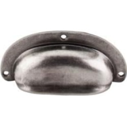 Top Knobs M210 Tuscany 2" Brass Mayfair Cup Cabinet Pull in Pewter Antique