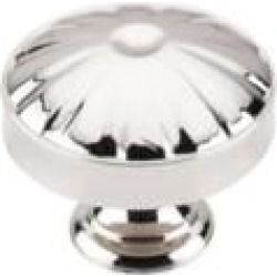 Top Knobs M1611 Dakota 1 1/4" Zinc Alloy Mushroom Shaped Hudson Cabinet Knob in Polished Nickel