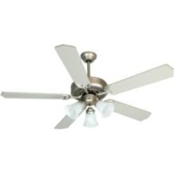 Craftmade K10422 Pro Builder 205 5 Blades 52" Indoor Ceiling Fan with Incandescent Light Kit in Brushed Nickel