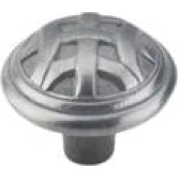 Top Knobs M162 Tuscany 1 1/4" Zinc Mushroom Shaped Celtic Large Cabinet Knob in Pewter Light