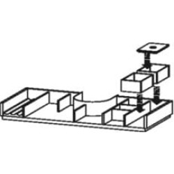 Duravit UV9966 21 5/8" Interior System for Cabinet Drawer with Siphon Cut-Out