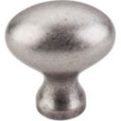 Top Knobs M202 Somerset II 1 1/4" Brass Egg Shaped Cabinet Knob in Pewter Antique