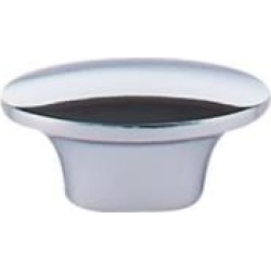 Top Knobs M1958 Dakota 1 1/2" Zinc Alloy Oval Shaped Oval Cabinet Knob in Polished Chrome