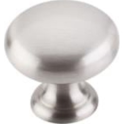 Top Knobs M1313 Asbury 1 3/4" Brass Mushroom Shaped Cabinet Knob in Brushed Satin Nickel