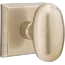 Emtek 7061 2 1/2" Pair of Dummy Door Knob with Sandcast Bronze Square Rosette