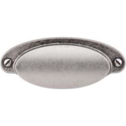 Top Knobs M1196 Dakota 2 5/8" Center to Center Zinc Alloy Cup Cabinet Pull in Pewter Antique
