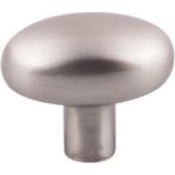 Top Knobs M2071 Aspen II 1 5/8" Cast Bronze Oval Shaped Small Potato Cabinet Knob in Brushed Satin Nickel