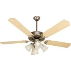 Craftmade K10631 Pro Builder 203 5 Blades 52" Indoor Ceiling Fan with Fluorescent Light Kit in Maple
