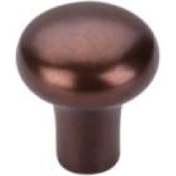 Top Knobs M1553 Aspen 1 1/8" Cast Bronze Round Shaped Cabinet Knob in Mahogany Bronze