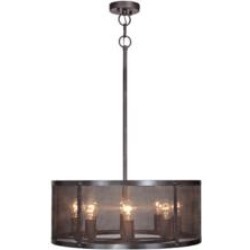 Craftmade 37198-MBKG Blacksmith 8 Light 24 7/8" Incandescent Metal Mesh Shade Pendant in Matte Black Gilded