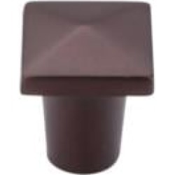 Top Knobs M1508 Aspen 3/4" Cast Bronze Square Shaped Cabinet Knob in Mahogany Bronze