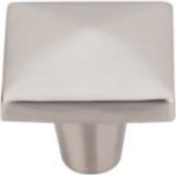 Top Knobs M2062 Aspen II 1 1/2" Cast Bronze Square Shaped Square Cabinet Knob in Brushed Satin Nickel
