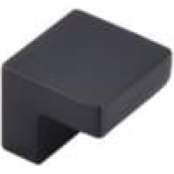 Top Knobs M1165 Nouveau III 1" Zinc Alloy Square Shaped Cabinet Knob in Flat Black