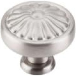 Top Knobs M1599 Normandy 1 1/4" Brass Mushroom Shaped Flower Cabinet Knob in Brushed Satin Nickel