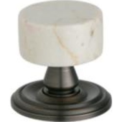 Phylrich K54 Carrara/Valencia 1 3/8" Beige Marble Round Shaped Cabinet Knob