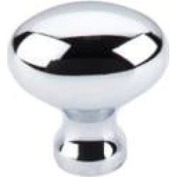 Top Knobs M369 Somerset II 1 1/4" Brass Egg Shaped Cabinet Knob in Polished Chrome