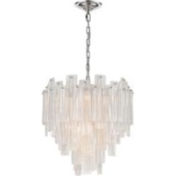 ELK Home D4297 Diplomat Staggered 10 Light 21 1/2" Incandescent Clear Glass Eight Tier Chandelier in Chrome - Small