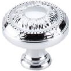 Top Knobs M1622 Edwardian 1 1/8" Zinc Alloy Mushroom Shaped Ribbon Cabinet Knob in Polished Chrome