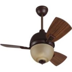 Craftmade DA30OBG3-WG Dane 3 Blades 30" Indoor Ceiling Fan with Halogen Light Kit in Oiled Bronze