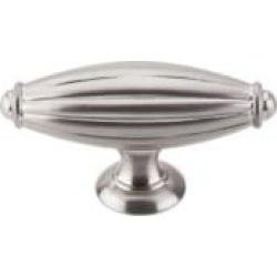 Top Knobs M1787 Tuscany 2 7/8" Zinc Alloy T-Handle Shaped Large Cabinet Knob in Brushed Satin Nickel