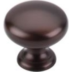 Top Knobs M753 Normandy 1 1/4" Brass Mushroom Shaped Cabinet Knob in Oil Rubbed Bronze