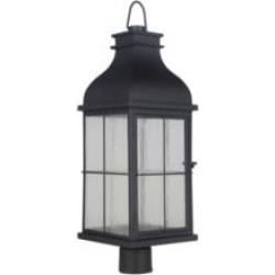 Craftmade ZA1825-LED Vincent 1 Light 9" LED Clear Seeded Glass Shade Outdoor Post Light