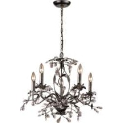 Elk Lighting 8053-5 Circeo 5 Light 21" Incandescent Chandelier Light in Deep Rust
