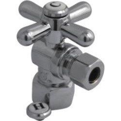 Kingston Brass CC4310X Vintage 3/8" OD Compression Straight Shut-off Valve with Metal Cross Handle