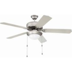 Craftmade K11128 Pro Builder 209 5 Blades 52" Indoor Ceiling Fan with Fluorescent Light Kit in Brushed Nickel
