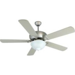 Craftmade K10518 Leeward 5 Blades 52" Outdoor Ceiling Fan with CFL Light Kit in Brushed Nickel