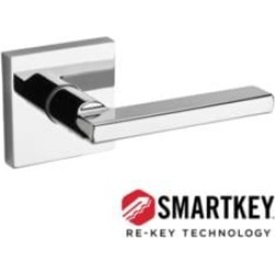 Kwikset 967HFLSQT Signature Halifax 4 1/2" Square Double Cylinder Interior Pack Lever Entry Set with SmartKey