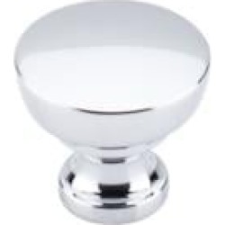 Top Knobs M1121 Dakota 1 1/4" Zinc Alloy Mushroom Shaped Bergen Cabinet Knob in Polished Chrome