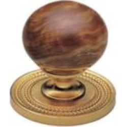 Phylrich K91 Regent/Versailles 1 3/8" Brown Onyx Round Shaped Cabinet Knob