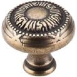 Top Knobs M960 Edwardian 1 1/8" Zinc Alloy Mushroom Shaped Ribbon Cabinet Knob in German Bronze