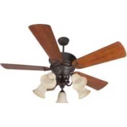 Craftmade K11155 Riata 5 Blades 54" Indoor Ceiling Fan with CFL Light Kit in Distressed Teak