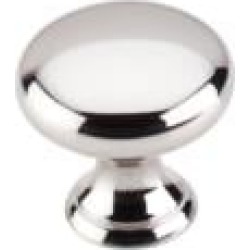 Top Knobs M1311 Asbury 1" Brass Mushroom Shaped Cabinet Knob in Polished Nickel